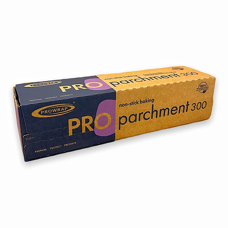 BAKE3913 - QUALITY PROFESSIONAL SILICON BAKING PARCHMENT ON A ROLL 300MM X 50M X 1